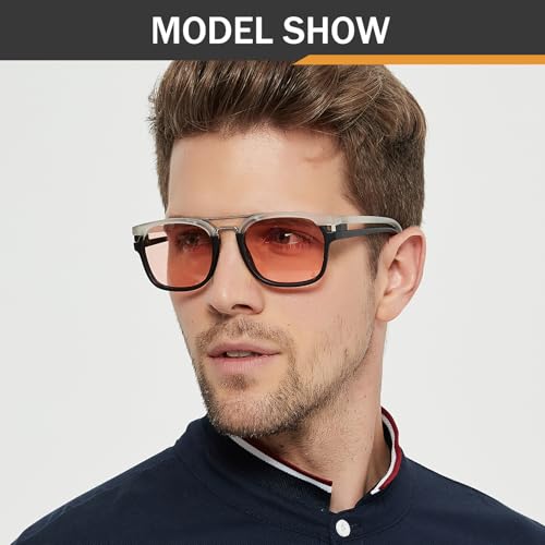 TR90 Polarized Square Sunglasses Men Women Retro Trendy Rectangular Tinted Lens Shades Eyewear2