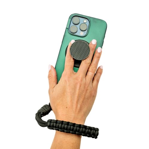 Image of PopSockets Wristlet Phone Strap, Wrist Strap for Phone, Device Holder - King Cobra Black