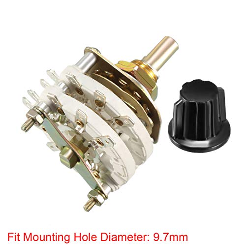 Sourcingmap 2P8T - Interruttore rotante a 2 poli a...