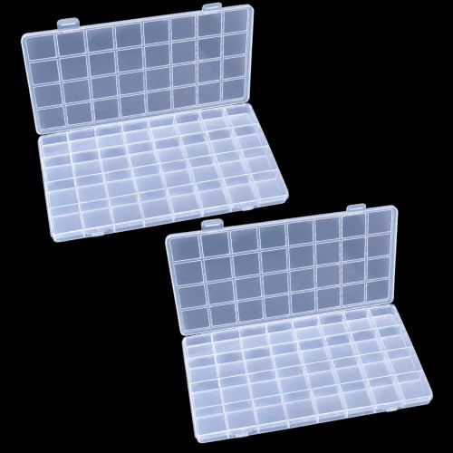 2 Pcs Boite Rangement Plastique | Petite Boite de Rangement Plastique avec 15 Compartiments, Boîtes de Tri pour Petites Pièces, Stockage Perles Bijoux