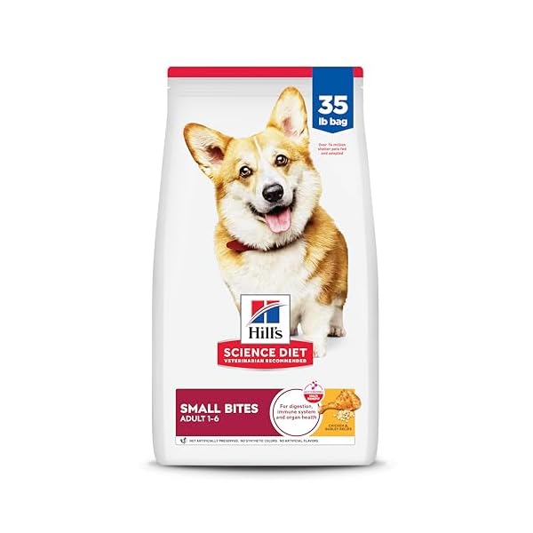Hill’s Science Diet Adult 1-6 Small Bites Dry Dog Food, Chicken & Barley, 35 lb. Bag