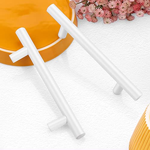 Probrico 25 Pack| Modern Kitchen Handle Pull Cabinet Drawer T Bar Knobs And Pull Handles White - 3-3/4" Hole Centers #TOP5