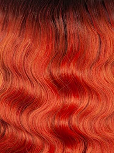 Mane Concept Melanin Queen Human Hair Mix Lace Wig - MLCP205 TAMARA CRIMP (SR1B/REDORANGE)