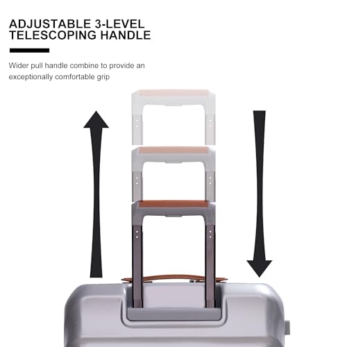 Travelhouse Luggage Suitcase with Spinner Wheels 28-Inch Hardside Checked Luggage with USB Charging Port & TSA Lock Lightweight PC3