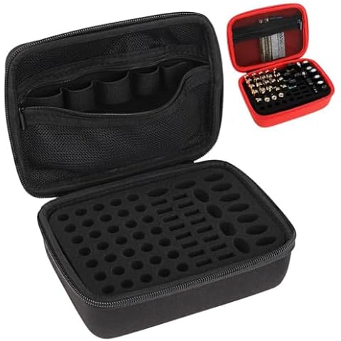 HUIZHU EVA Storage case with Sponge for Electronics and 510 carts and 510 pen Battery 510 tank case Pod case cables case and USB cable U disk (Red) Cover