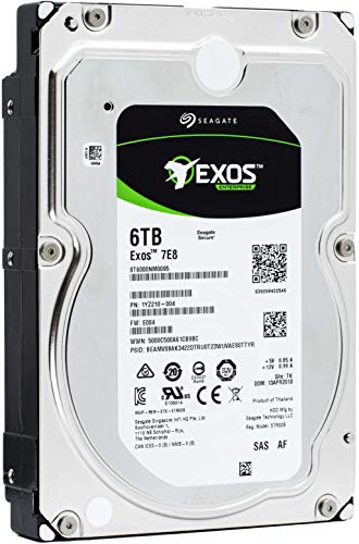 Seagate Exos 7E8 6TB 7200 RPM 512e SAS 12Gb/s 256MB Cache 3.5-Inch Enterprise Hard Drive - ST6000NM0095