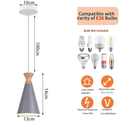 Lampe de plafond suspendue rose E27 avec câble réglable en hauteur - 8