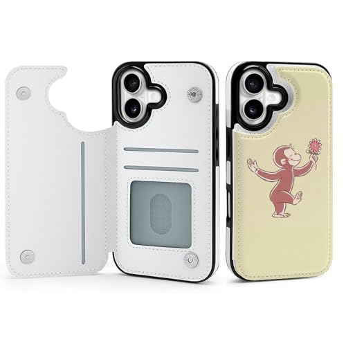 手帳型 おさるのジョージ (1) 対応 iPhone 17 ケース カード収納 スマホケース 財布型 携帯ケース 軽量 全面保護 スタンド機能 おしゃれ お祝いギフト