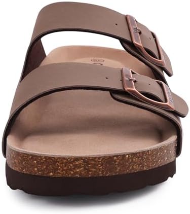 ODOLY Unisex Comfortable Cork Footbed Slide Sandals with Arch Support — view 5