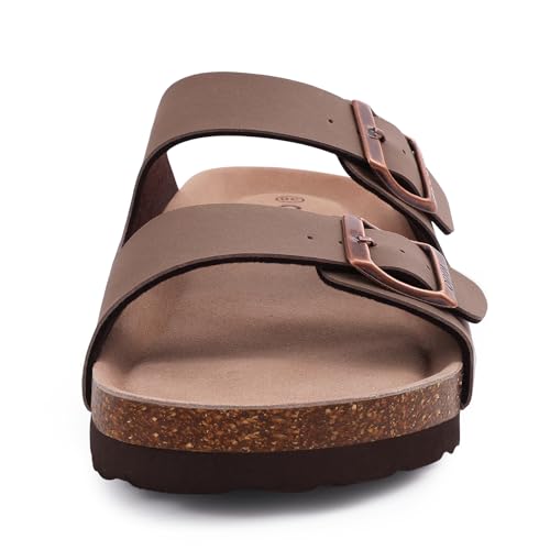 unisex cork footbed slide sandal arch support summer outdoor sandals with adjustable buckle for women and men