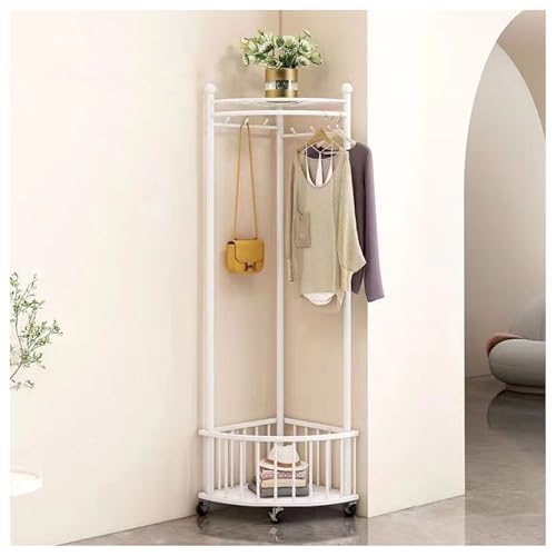 Porte-vêtements avec rangement intégré et penderie d'angle mobile pour maison et chambre