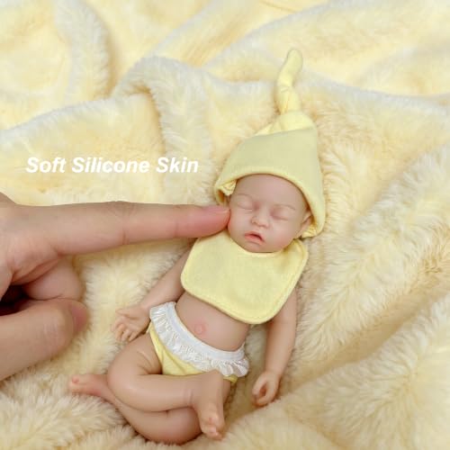 Muñeca de silicona bebé suave 6 pulgadas hecha a mano miniatura 2