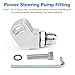 1JZ 2JZ Power Steering Pump Suction Port Swivel Offset Fitting 10AN Male Adapter 1JZ/2JZ Hose Relocation Aluminum Silver