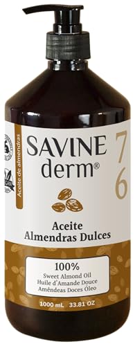 New Comfort Aceite de Almendras 100% Puro y Natural 1 Litro, Hidrata y Cuida Piel, Uñas y Cabello, con Vitamina e, Prensado en Frío, Marrón, 1000 Mililitros