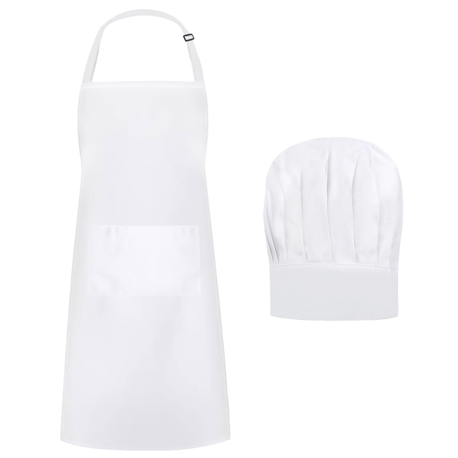 Chef-Koksmuts Verstelbaar Schort, Ademende Bakschort voor Koken - Wit, Geschikt voor Mannen en Vrouwen, Keuken, Restaurant en Hotel