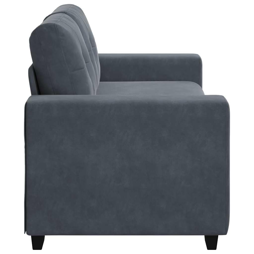Canapé 2 Places, Causeuse de Salon Fauteuil Sofa 2 Places Causeuse Gris foncé 181 x 77 x 82 cm Velours