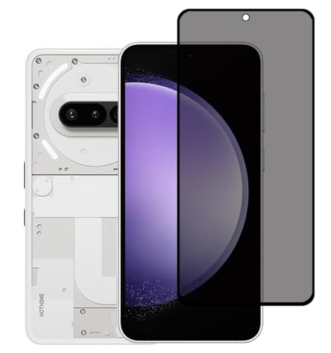 Image of ZARALA Privacy Screen Protector for For CMF Phone 2 Pro and Nothing Phone 3A Lite Fingerprint is Not Working Anti-Spy Tempered Glass Film, 9H Hardness, Anti Bubble-Free, Anti-Spy Screen Protector