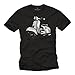 Maglietta con Stampa Vintage - Moto e Scooter Special 125ccc - T-Shirt Uomo Nera XXL