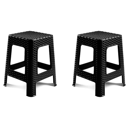 AC: Pack de 2 Taburetes Rattan de plástico