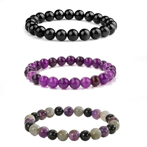 Crgwxzl 3pcs Wealth Money Bracelets,Healing Crystal Citrine African Turquoise Bracelets for Women Men,Lucky Feng Shui 8mm Natural Stone Green Aventurine Beaded Spiritual Gemstone Jewelry Gifts, 7.45