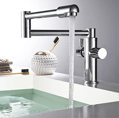 Robinet de cuisine pliable à levier unique chaud et froid pour évier