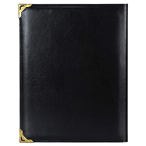 Image of FUTURE X Set of 6 A4 Leather Menu Folders - Check Presenters for Hotels & Restaurants | Professional Business File, Document Holder & Organizer with 6 Leaf Sheets
