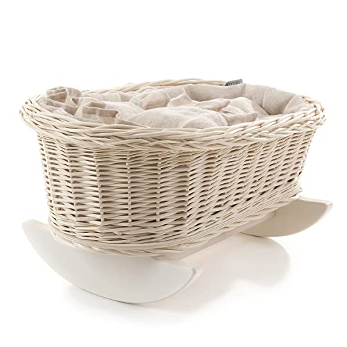 Lit à bascule en saule e-wicker24 pour bercer bébé dans sa chambre - 5