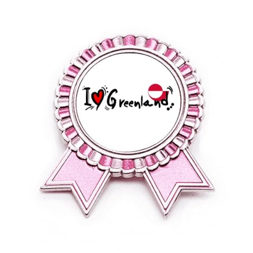 Broche Greenland cœur rose en métal M pour fixer solidement sur vos tissus