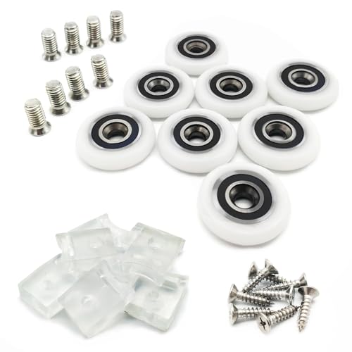 Lot De 12 Roulettes Porte De Douche, Roulette Porte Coulissante Douche