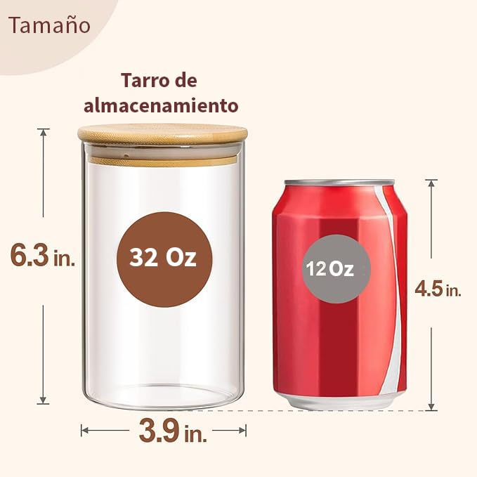 La mejor selección de Frascos Hermeticos de Vidrio los preferidos por los clientes. 23 Imagen adicional