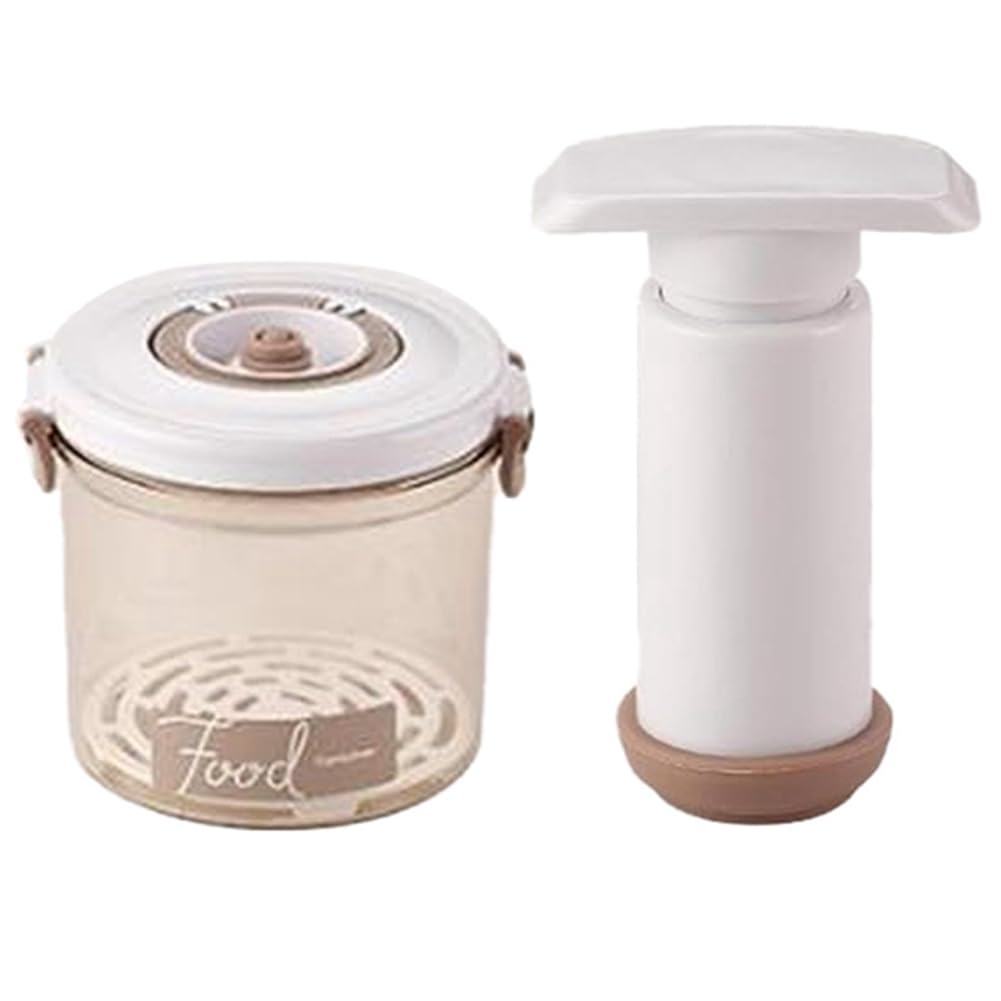 CTRLZS Vacuum Containers for Food Storage with Manual Pump, Portable Pantry Universal Vacuum Sealer 1.05L Easy Install Easy to Use