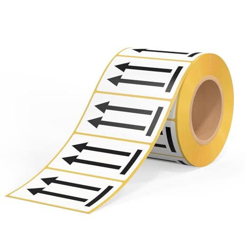 Multi-Shopping Warnetiketten Doppelpfeil - Versandetiketten - Seite nach oben 74 x 105 mm 500 Etiketten Paketaufkleber Ausrichtungspfeile