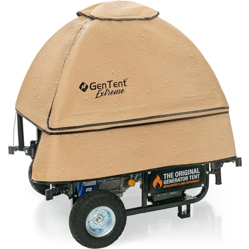 GenTent Generator Running Cover - Universal Kit (Extreme, Tan) - for Open Frame Portable Generators