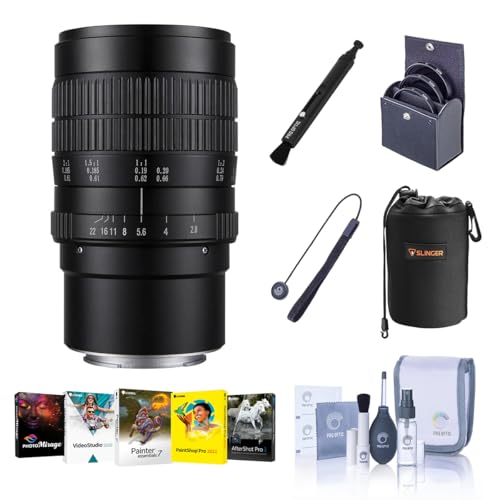 Venus LAOWA 60 mm f / 2.8�蓮�t�H�[�J�XUltra�}�N�������Y ? �\�j�[�EE�}�E���gNEX ? Bundle with 62 mm�t�B���^�[�L�b�g�A�����Y�P�[�X�A�N���[�j���O�L�b�g�ACapleash II�ALenspen�����Y�N��