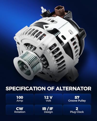 Image of KAX New Alternator Replacement for 2007-2008 Ram 1500 /2500 /3500 5.7L 2007-2008 Aspen, Durango 5.7L Unit; 160 Amp,12V,CW,S7 Groove Pulley,Replace for 11298N