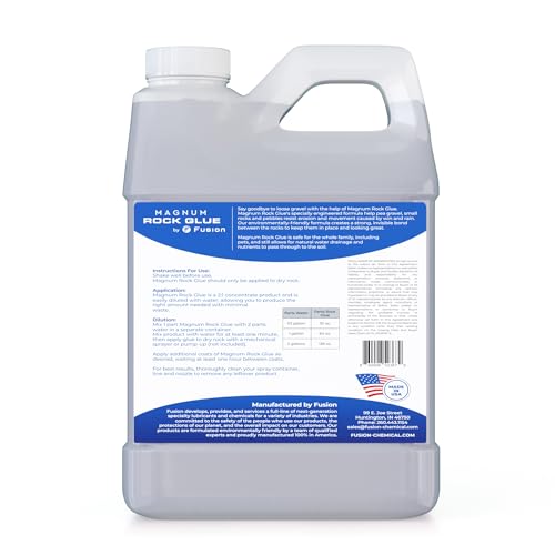 Magnum Rock Glue for Landscaping - 128oz, Adhesive for Pea Gravel, Small Pebbles, & Gravel, Gravel Binder, Glue for Landscape, Landscape Lock for Homeowners & DIY Enthusiasts - Thumbnail 2