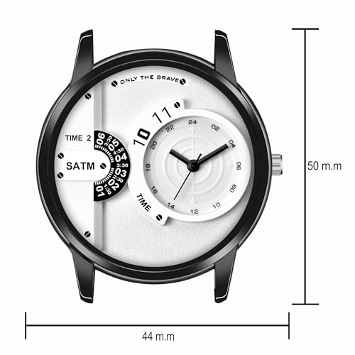 Image of Acnos 4 Diffrent Watch Pack of 1 Leather Belt Black Belt Analog Watch