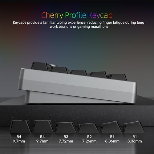 Image of Womier Black Keycaps for Mechanical Keyboard, Ceramic Style Keycaps Set | Glossy Cherry Profile Custom Key caps with Color Character for 60 75 100% Mechanical Keyboards with Cherry MX Switches