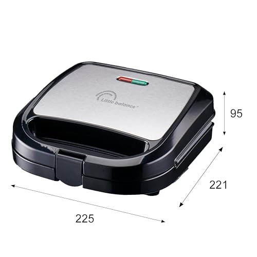 LITTLE BALANCE 8820 Happy Gaufres Gaufrier électrique Plaques anti adhésives Sans PFAS Pour des gaufres gourmandes à grands trous Poignée froide - vue 3