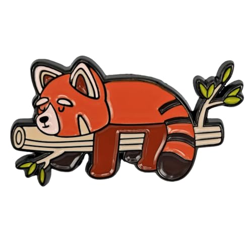 Image of Enamel Pin,Cute Red Panda Lapel Pin,Cartoon Animal Brooch,Gift For Teens Students Family Friends Partners,DIY Decor,Denim Jacket Canvas Bag Backpack Hat Shirt Collar Accessory