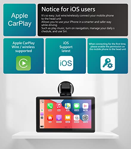 CORAL-VISION-Wireless-Lite-A-CarPlay-Dashboard-Console-Economic-Slim-Light-Version–Complete-Wireless-Apple-CarPlayMirrorlink-Android-AutoMirrorlink-Including-10M-720P-Backup-Camera