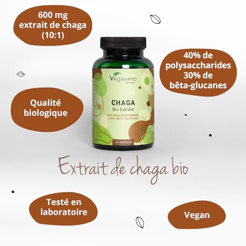 Chaga BIO Vegavero riche en bêta-glucanes pour renforcer les défenses de l'organisme - 4