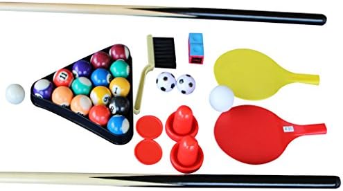 IFOYO 31.5in Multi Function 4 in 1 Combo Game Table, Steady Pool Table, Hockey Table, Soccer Football Table, Table Tennis Table, Blue, Pantent Product
