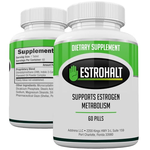 Estrohalt – DIM (Diindolylmethane) & Indole-3-Carbinol (I3C) Supplement – Hormonal Balance...