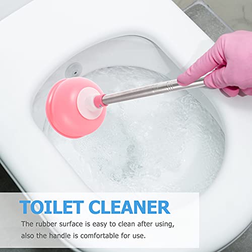 Image of Scicalife Toilet Plunger with Tray 22.83 Inch Bathroom Cleaning Tool for Easy Toilet and Drain Unclogging in Home Kitchen Office