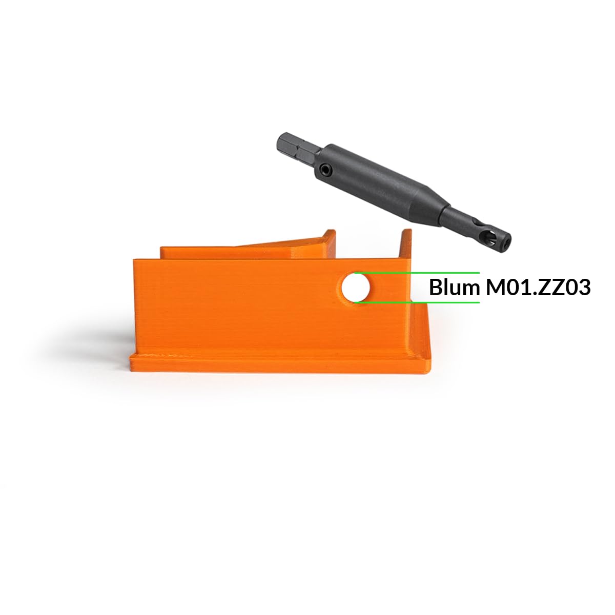 Uchwyt stolarski 4xL 2xT, otwory pod BLUM do płyty montażowej 18mm, zacisk kątowy, napinacz narożny, obróbka drewna