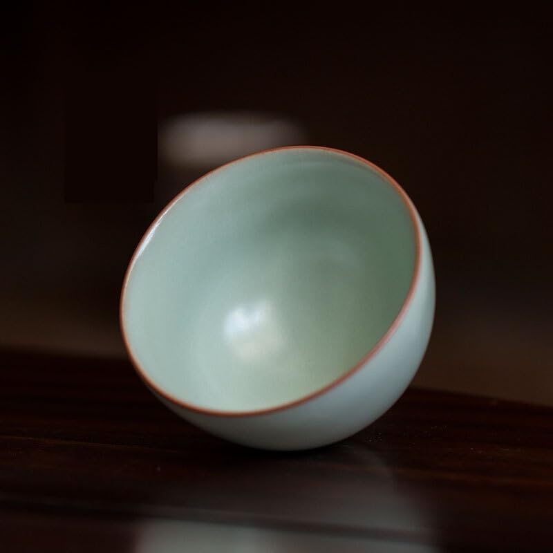 Filiżanki Matcha Master Cup Ceramiczny Pojedynczy Kubek Retro Kung Fu Herbata Ręcznie Ru Porcelana Filiżanka do herbaty Chińska filiżanka do herbaty Zestaw do herbaty Kubek do herbaty