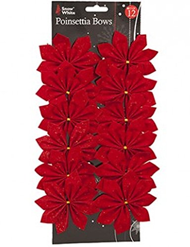 12 rosso feltro natale albero di natale stella di