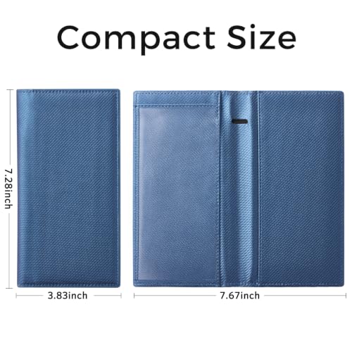 Image of CoBak Checkbook Cover for Women & Men - PU Leather Case with RFID Blocking | Classic Design Check Book Holder for Personal and Business