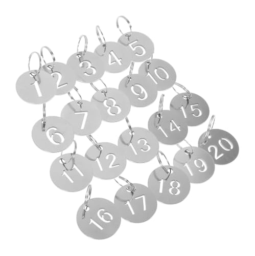 Etiquetas para llaves numeradas 1-200: llaveros de acero inoxidable para ropa